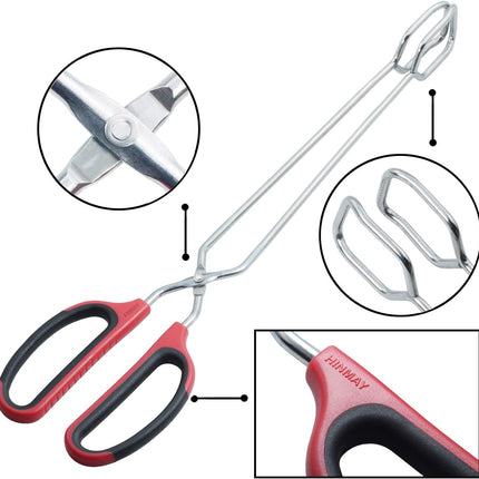 Extra Long Scissor Tongs 16-Inch Stainless Steel Barbecue Grilling Tongs.