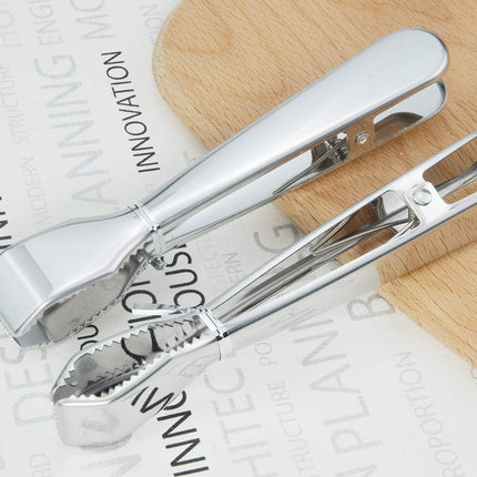 Ice Tongs for Ice Bucket 6-3/4 Inch - Set of 2 - Premium 18/8 Stainless Steel Ice Tongs with Teeth for Ice Sugar Cubes Tea Party Coffee Bar Food Serving.