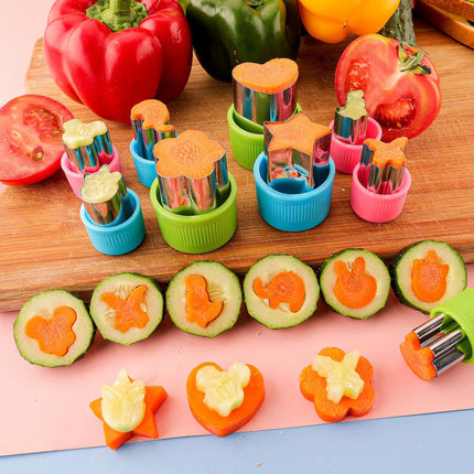 Sandwich Cutter and Sealer for Kids 4pcs Large Bread Decruster Sandwiches Cruster Maker Vegetable Fruit Cookies Food Cutter Shapes Set for Boys Girls Lunch Bento Box Unicorn Star Heart Round.