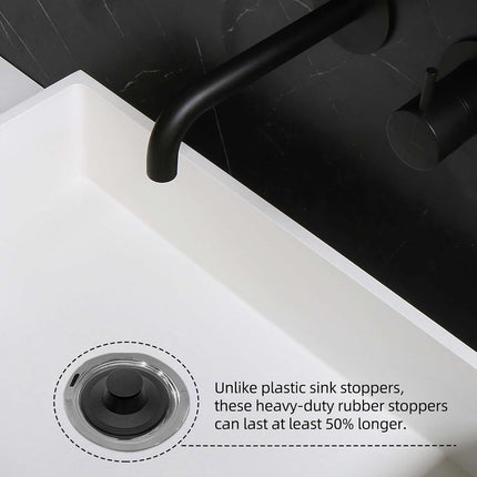 (2 Pack) Exact Replacement for InSinkErator STP-PL/STPPL Black Rubber Sink Stopper for Garbage Disposal – Compatible with Standard 3-1/2" Drains from Kohler, Waste King, Whirlpool, and More.