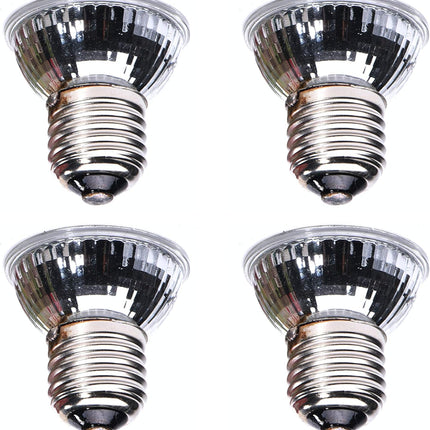 4-Pack 75W UVA+UVB Bulbs | Heat and Light for Reptiles and Amphibian Tanks, Terrariums and Cages | Works with Various Lamp Fixtures.