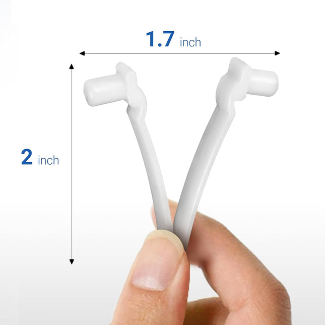 (21-Pack)  Replacement Pool V-Clips - Pool Brush Plastic Clips/Pool Pole Net Clips for Cleaning Pool Walls - Perfect for Pool Brushes, Skimmers, and Leaf Nets - Made from Heavy-Duty Plastic.