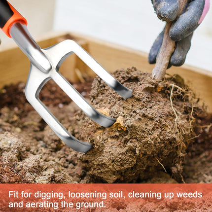Hand Rake Garden Tool, Heavy Duty Hand Cultivators for Gardening, Small Garden Claw Tool Garden Handrake with Ergonomic Handle, Weed Rake Cultivator Tool for Cultivating, Loosening, Weeding.