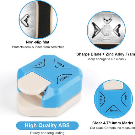 6 Pack Silicone Soda Can Cover Lids, Reusable Soda Can Lids Beer Can + Paper Corner Rounder Punch, Corner Punch Corner Cutter.
