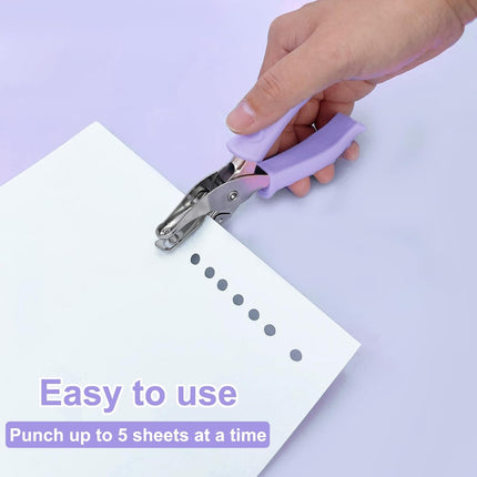 6 Pack Silicone Soda Can Cover Lids, Reusable Soda Can Lids + Single Hole Punch 1/4” Hole Puncher for Crafts Purple.