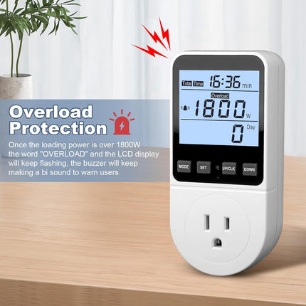 6 Pack Silicone Soda Can Cover Lids, Reusable Soda Can Lids Beer Can Covers + Upgraded Watt Meter, Watt Usage Meter Plug Home Energy Monitor Consumption.