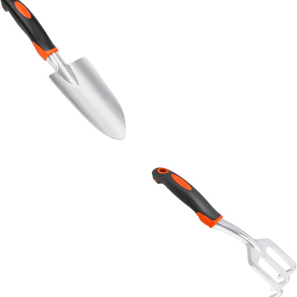 Garden Shovel Garden Hand Trowel, Heavy Duty Hand Shovel with Ergonomic Handle + Hand Rake Garden Tool, Heavy Duty Hand Cultivators for Gardening, Small Garden Claw Tool.