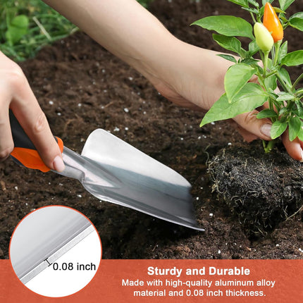 Garden Shovel Garden Hand Trowel, Heavy Duty Hand Shovel with Ergonomic Handle + Over The Sink Dish Drying Rack, Roll Up Dish Drying Rack Kitchen Dish Rack.