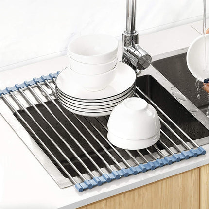 Garden Shovel Garden Hand Trowel, Heavy Duty Hand Shovel with Ergonomic Handle + Over The Sink Dish Drying Rack, Roll Up Dish Drying Rack Kitchen Dish Rack.