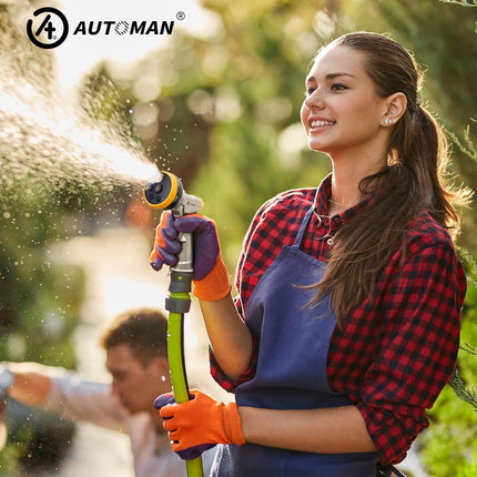 Garden Nozzle Sprayer, High Pressure Spray Nozzle, 100% Metal Water Hose Nozzle, 7 Patterns Watering Nozzle, Heavy Duty Sprayer Garden Nozzle for Watering Plants & Lawns, Washing Cars & Pets.