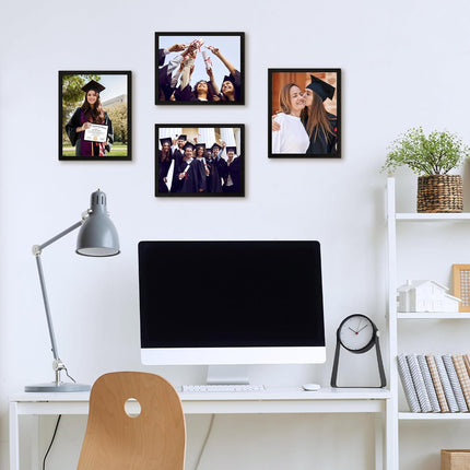 8.5x11 Diploma Frame, Black Picture Frame With Clear Plexiglass, 2 Pack Certificate for Wall Display, Document Frame, High School Diploma.