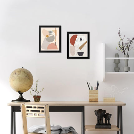 8x10 Picture Frame, Black Poster Frame with HD Plexiglass, Display Pictures 5x7 with Mat or 8x10 Without Mat, Photo Frames Collage for Tabletop or Wall Display, 2 Pack.