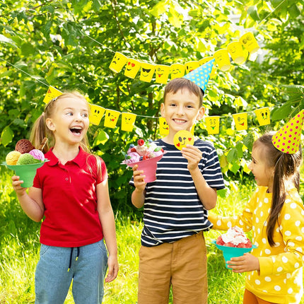 200 Pcs Colorful Snow Cone Cups with Spoon Straws,Flower Shaped Ice Cream Cup,Plastic Cone Snacks Cups for Summer Holiday,Party Trifle and Shaved Ice.
