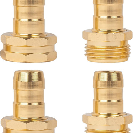 Garden Hose Repair Connector with Clamps, Fit for 3/4" or 5/8" Garden Hose Fitting, 4 Set.