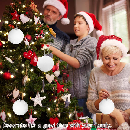 Large 4 in White Glitter Christmas Ornament Balls(4 Pcs),Xmas Sequin Christmas Ball,White Sparkly Hanging Ball Ornament for Tree Home Wedding Party Decor,Winter Theme Tree Decoration.