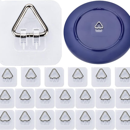 Wall Hangers 20 Pack - Vertical Plate Holders, Adhesive Picture Hanger for Wall Decoration.