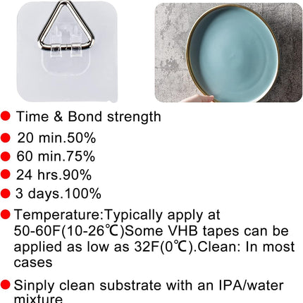 Wall Hangers 20 Pack - Vertical Plate Holders, Adhesive Picture Hanger for Wall Decoration.