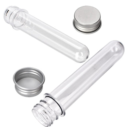 6PCS Plastic Test Tubes with Screw Caps 45ml Clear Tubes for Scientific Experiments, Party Decoration, Sample, Candy, Bath Salt, Storage.
