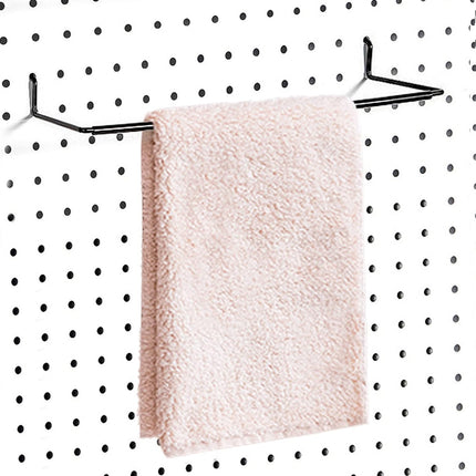 2 Pack Pegboard Towel Holder Pegboard Hooks for Paper Towels, Kitchen Towels, Stickers, Tapes Great Peg Board Organizer Accessories for Workshop, Garage, Kitchen.
