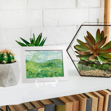 25 Pack Acrylic Easel Stand 3 Inch Clear Plastic Easels Plate Holders Mini Easels Display Stand for Photos, Sports Cards, Baseball Card, Coins, Small Items.