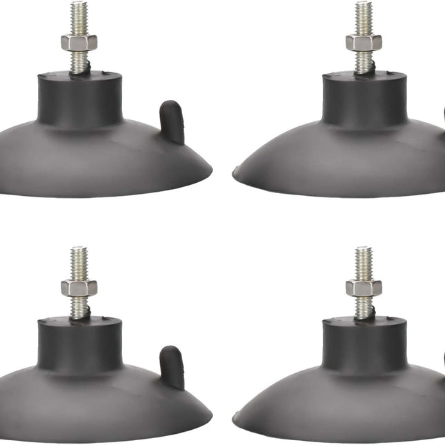 4 PCs French Fry Suction Cup Feet Commercial Suction Cup Feet with Screws for Industrial Commercial French Fry Cutter (Black).