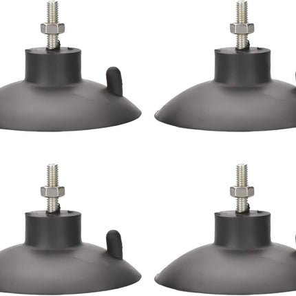 4 PCs French Fry Suction Cup Feet Commercial Suction Cup Feet with Screws for Industrial Commercial French Fry Cutter (Black).