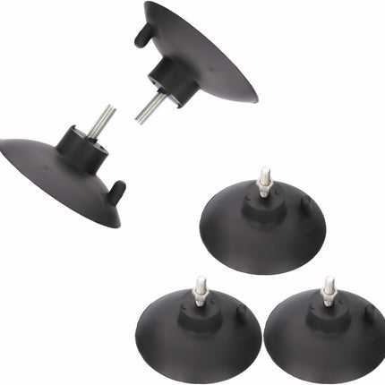 4 PCs French Fry Suction Cup Feet Commercial Suction Cup Feet with Screws for Industrial Commercial French Fry Cutter (Black).