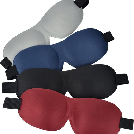 4 Pcs Sleep Mask 3D Eye Mask for Sleeping Eye Covers for Back and Side Sleeper at Travel, Sleep, Airplane.