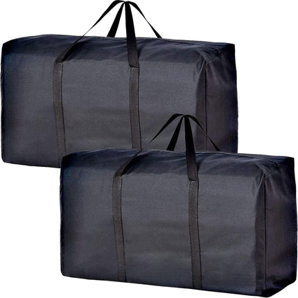 Extra Large Moving Bags with Strg Zippers & Carrying Handles, Storage Bags Storage Totes for Clothes, Moving Supplies, Space Saving Oversized Storage Bag Organizer for Moving, Traveling (2 Pack).