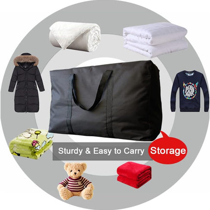 Extra Large Moving Bags with Strg Zippers & Carrying Handles, Storage Bags Storage Totes for Clothes, Moving Supplies, Space Saving Oversized Storage Bag Organizer for Moving, Traveling (2 Pack).