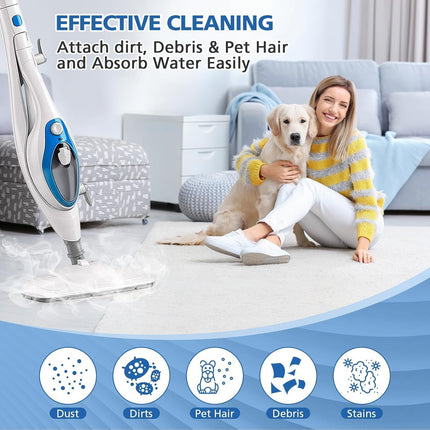 6 Pack Replacement Steam Mop Pads Compatible for PurSteam ThermaPro 10-in-1.