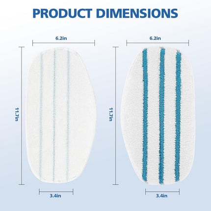 6 Pack Replacement Steam Mop Pads Compatible for PurSteam ThermaPro 10-in-1.