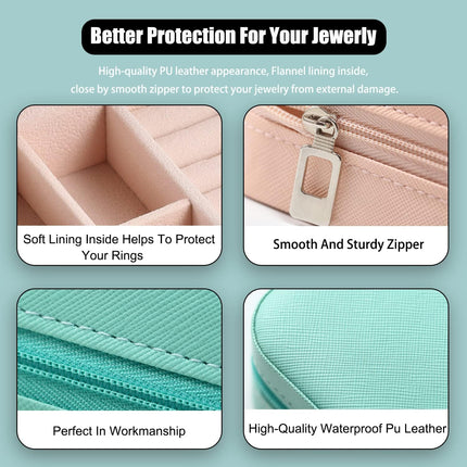 Mini Jewelry Travel Case and 7 Pack Silice Luggage Tag Travel Suitcase Tags with Name ID Card.