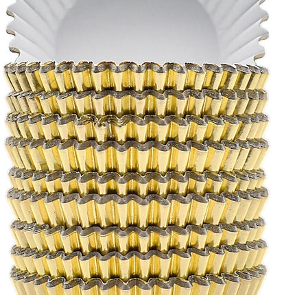 200 Pcs Gold Foil Cupcake Liners Standard Baking Cups Muffin Paper Cases.