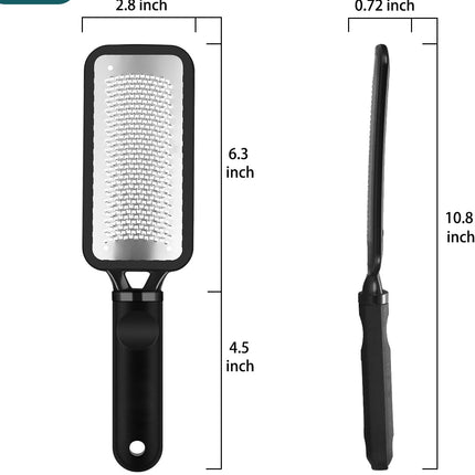 Foot Rasp Foot File, 2 Pcs Stainless Steel Pedicure Callus Remover for Feet, Professial Foot Care Tools for Pedicure to Removes Hard Skin Corns for Dry and Wet Feet.