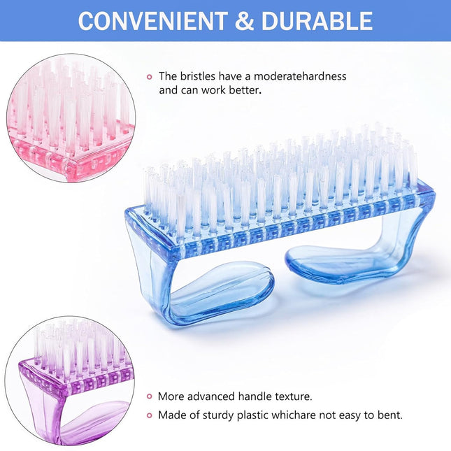 4PCS Wide Tooth Detangling Comb, Large Hair Styling Comb for Curly, Hand Fingernail Scrub Cleaning Brushes for Toes and Nails Cleaner.