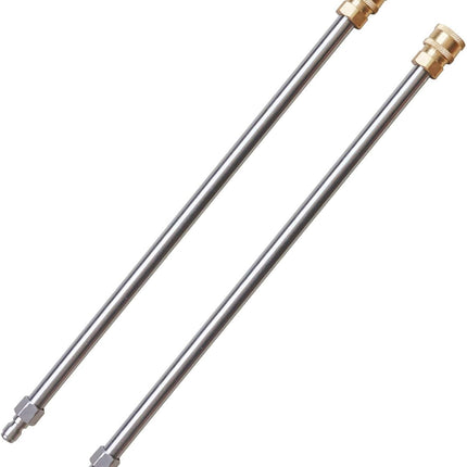 Pressure Washer Extension Wand, 17 Inch Stainless Steel with 1/4" Quick Connect Power Washer Lance, 2 Pack.