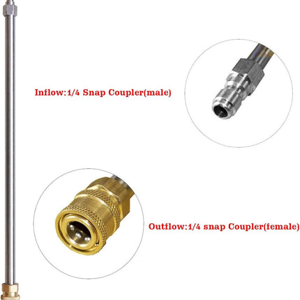 Pressure Washer Extension Wand, 17 Inch Stainless Steel with 1/4" Quick Connect Power Washer Lance, 2 Pack.