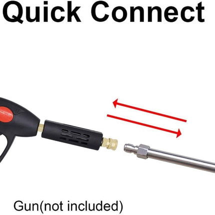 Pressure Washer Extension Wand, 17 Inch Stainless Steel with 1/4" Quick Connect Power Washer Lance, 2 Pack.