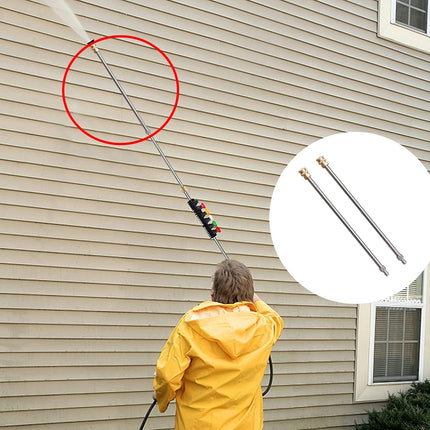Pressure Washer Extension Wand, 17 Inch Stainless Steel with 1/4" Quick Connect Power Washer Lance, 2 Pack.