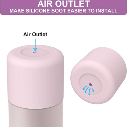 Silice Boot for Owala Water Bottle 24 oz 32 oz 40 oz, 2PCS Anti-Slip Protective Sleeve for FreeSip/Twist/Flip Water Bottles, BPA Free, Dishwasher Safe, Bottom Bumper Cover Cup Accessories.