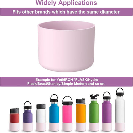 Silice Boot for Owala Water Bottle 24 oz 32 oz 40 oz, 2PCS Anti-Slip Protective Sleeve for FreeSip/Twist/Flip Water Bottles, BPA Free, Dishwasher Safe, Bottom Bumper Cover Cup Accessories.