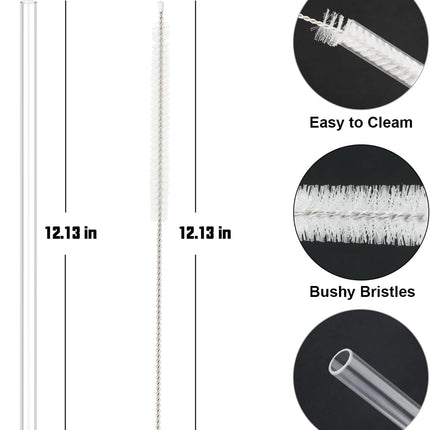 10 PCS Straw Cleaner Brush and 10 Pcs Replacement Straw for Stanley Cup 40 oz 30 oz 64 oz Tumbler.