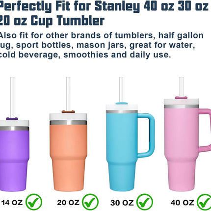 10 PCS Straw Cleaner Brush and 10 Pcs Replacement Straw for Stanley Cup 40 oz 30 oz 64 oz Tumbler.