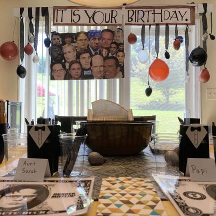 60 Pack The Office Balloons Birthday Decoration Brown & Black Silver Party Merchandise by Dwight K. Schrute Theme birthday Decorations (12 Inch).