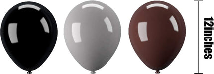 60 Pack The Office Balloons Birthday Decoration Brown & Black Silver Party Merchandise by Dwight K. Schrute Theme birthday Decorations (12 Inch).