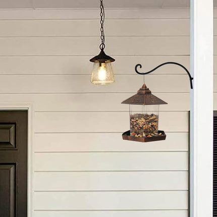 2 Pack Plant Hanger Outdoor, 12 Inch Heavy-Duty Hanging Plant Hook for Outside Basket, Black Metal Wall Mount Plant Bracket Hook for Flower Baskets Bird Feeder.