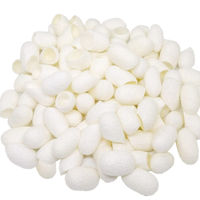 Petluno 100pcs Fresh Natural Silk Ball Cocoons Facial Cleanser Balls Healthy Skin Care Scrub Face Massage.