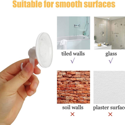 Petluno Bath Toy Organizer Mesh Storage Baby Shower Toys Bathtub Net Bag Kids Quick Dry Holder 2 X Bathroom & 6 Strong Suction Hooks (White).