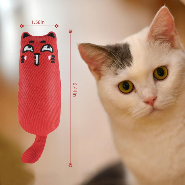 Soft Indoor Cat Toys Self Play Interactive Pillows Catnip Filled 5PCS Plush Kitten Teething Set Cute Kitty Chew Bite Resistant Cartoon Mouse Pet Supplies Gifts.